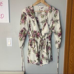 Charming Charlie floral wrap top